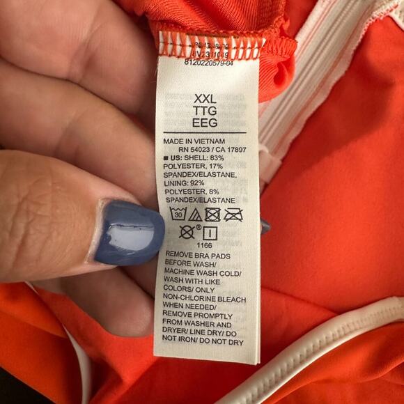 2/$30 NWT Old Navy Zip-Front Bikini Swim Top Warm Sunset XXL #A0265 TRB2 - Picture 8 of 10